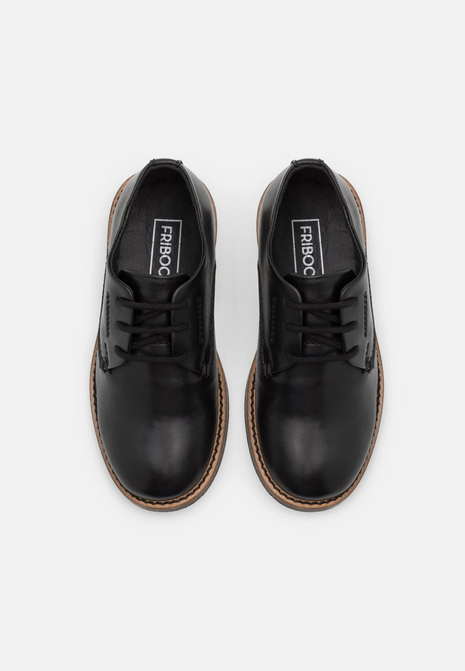 Friboo Leather - Stringate - Black 4 Friboo Leather - Stringate - Black - immagine 4